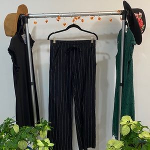 Size L Sienna Sky Black & White Striped Pants